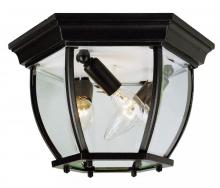  4906 RT - Angelus 3-Light, Beveled Glass, Outdoor Flush Mount Ceiling Light with Open Base